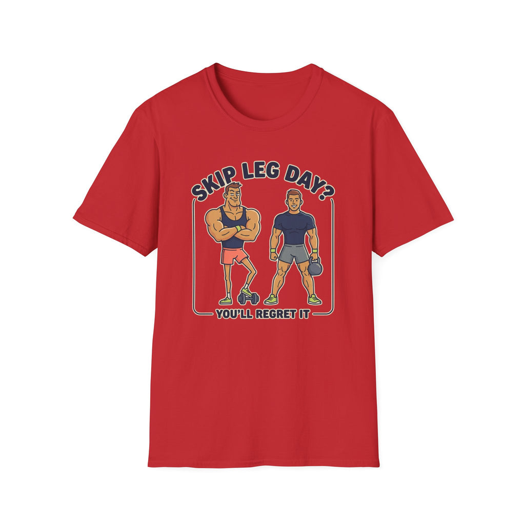 T-Shirt — Skip Leg Day? You’ll Regret It: Funny Gym Leg Day Workout Shirt