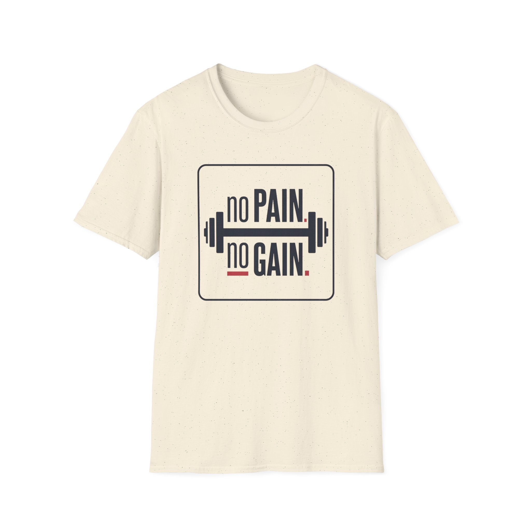No Pain No Gain Barbell T-Shirt — Motivational Gym Fitness Tee