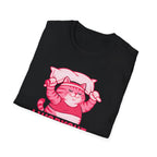 Napping Cat in Activewear T-Shirt