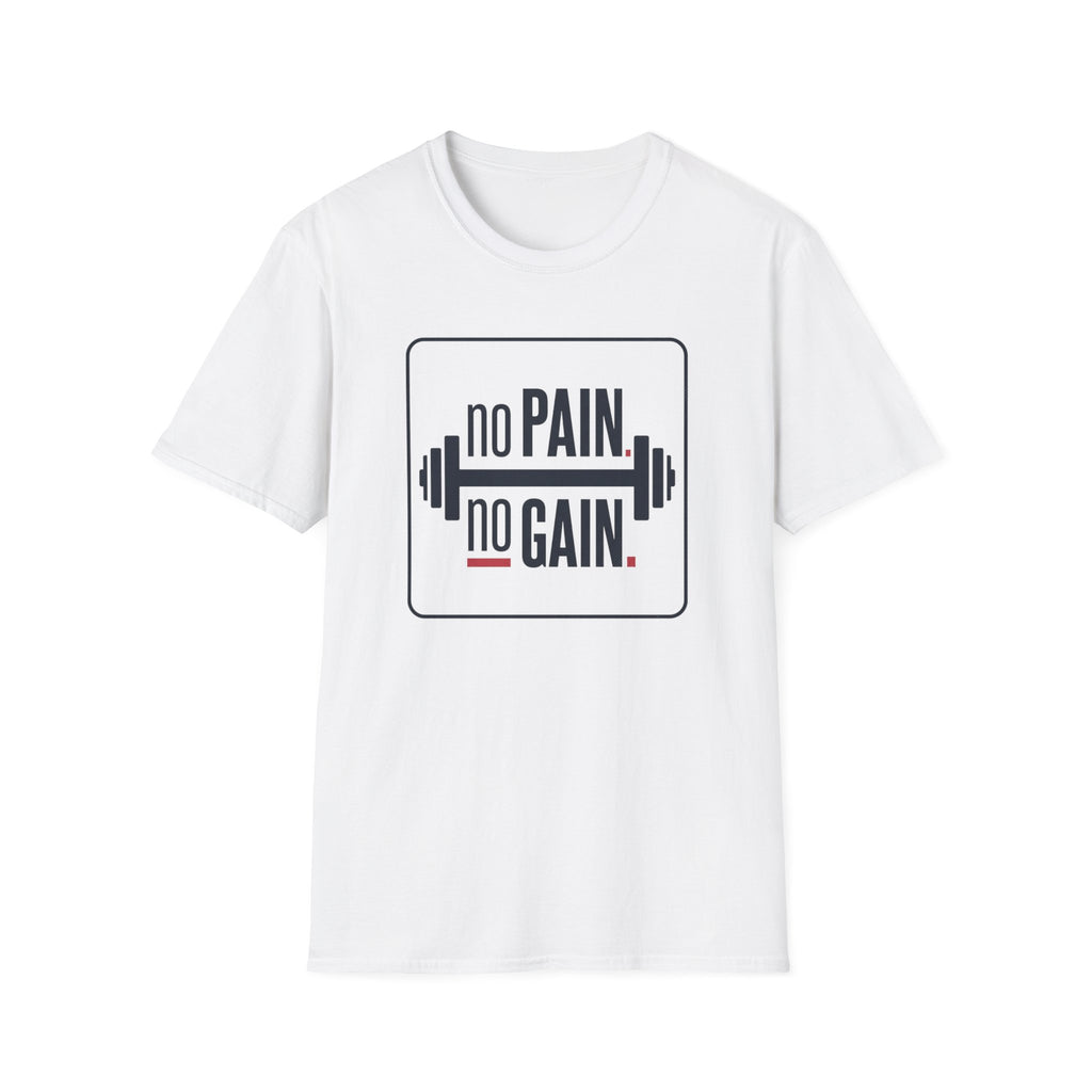 No Pain No Gain Barbell T-Shirt — Motivational Gym Fitness Tee