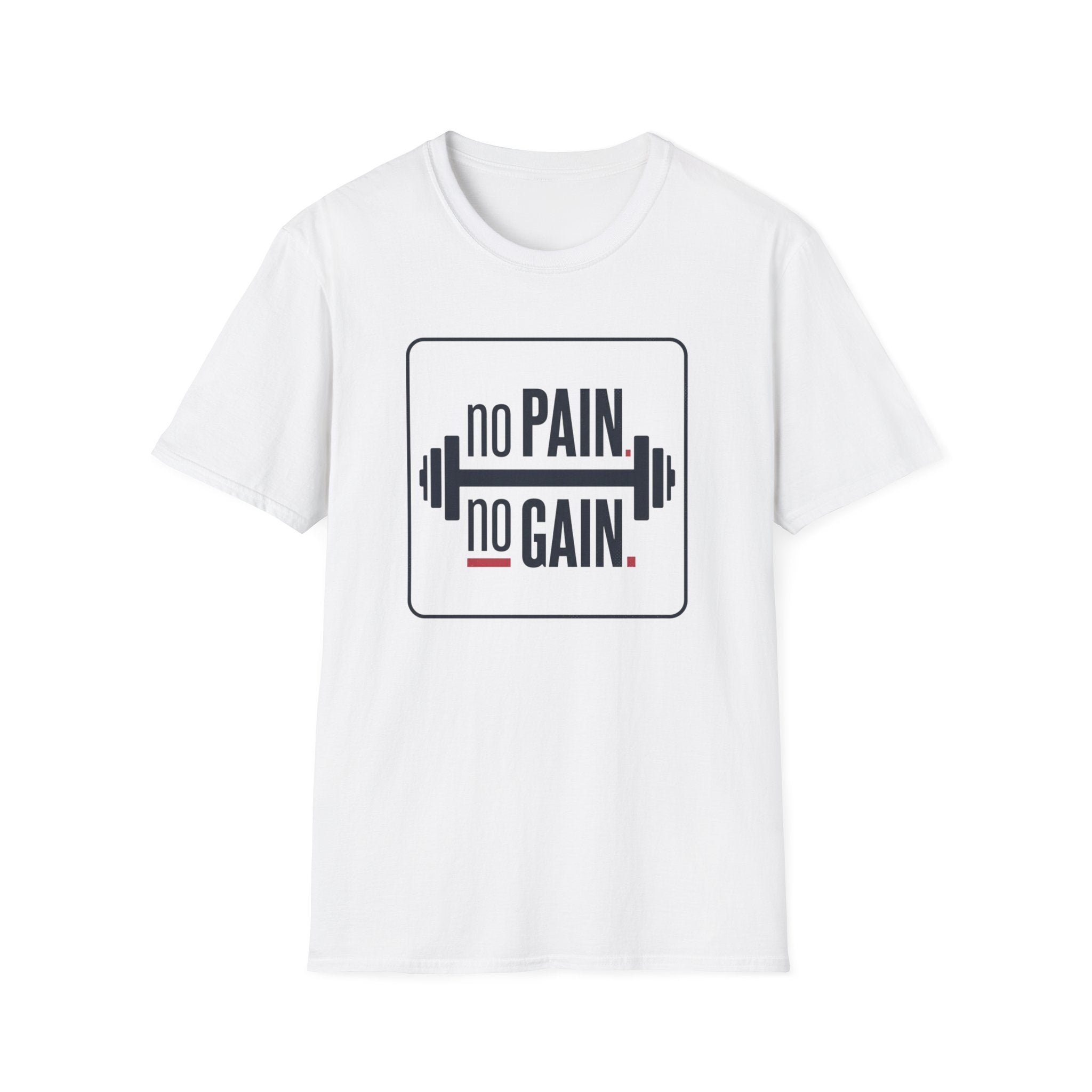 No Pain No Gain Barbell T-Shirt — Motivational Gym Fitness Tee