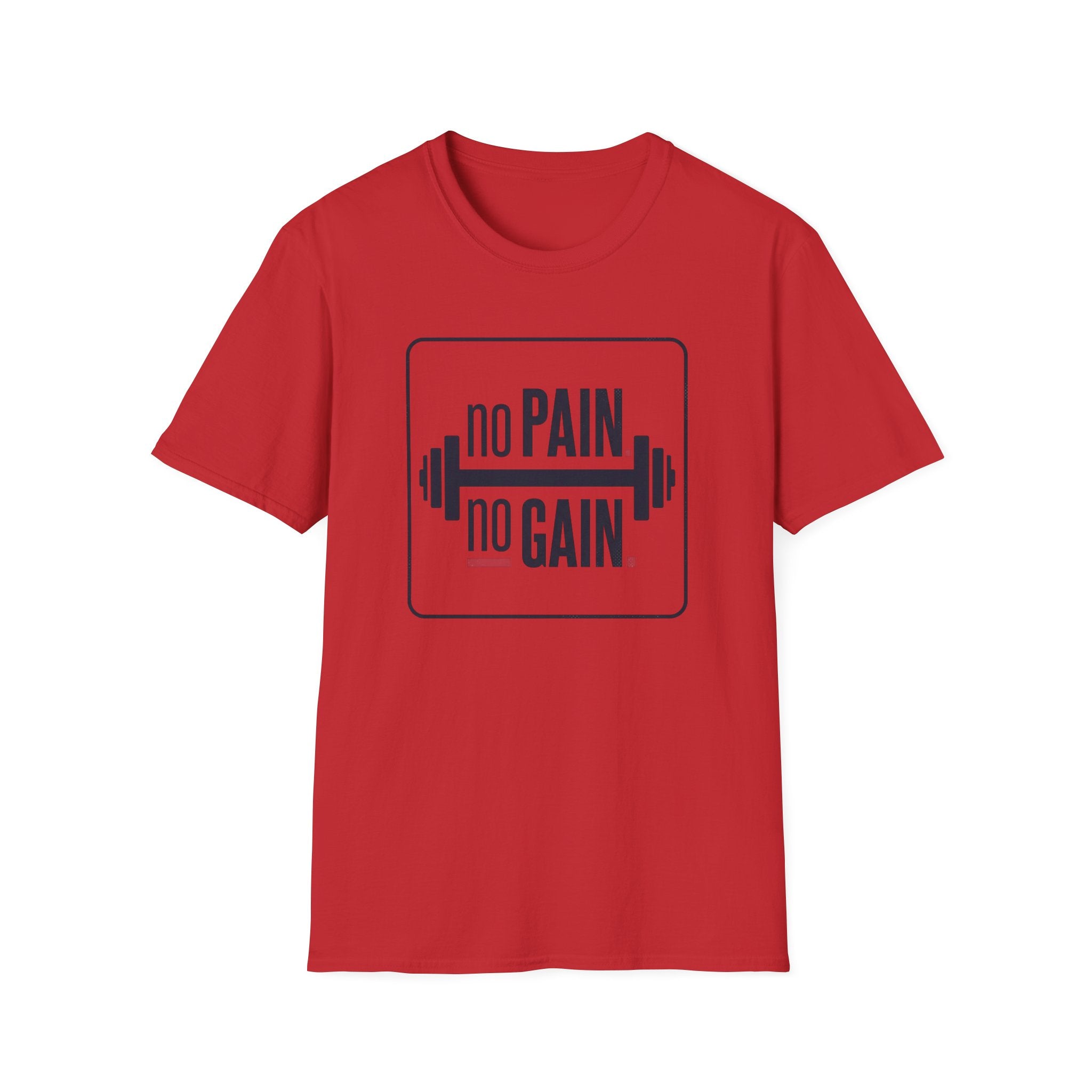 No Pain No Gain Barbell T-Shirt — Motivational Gym Fitness Tee
