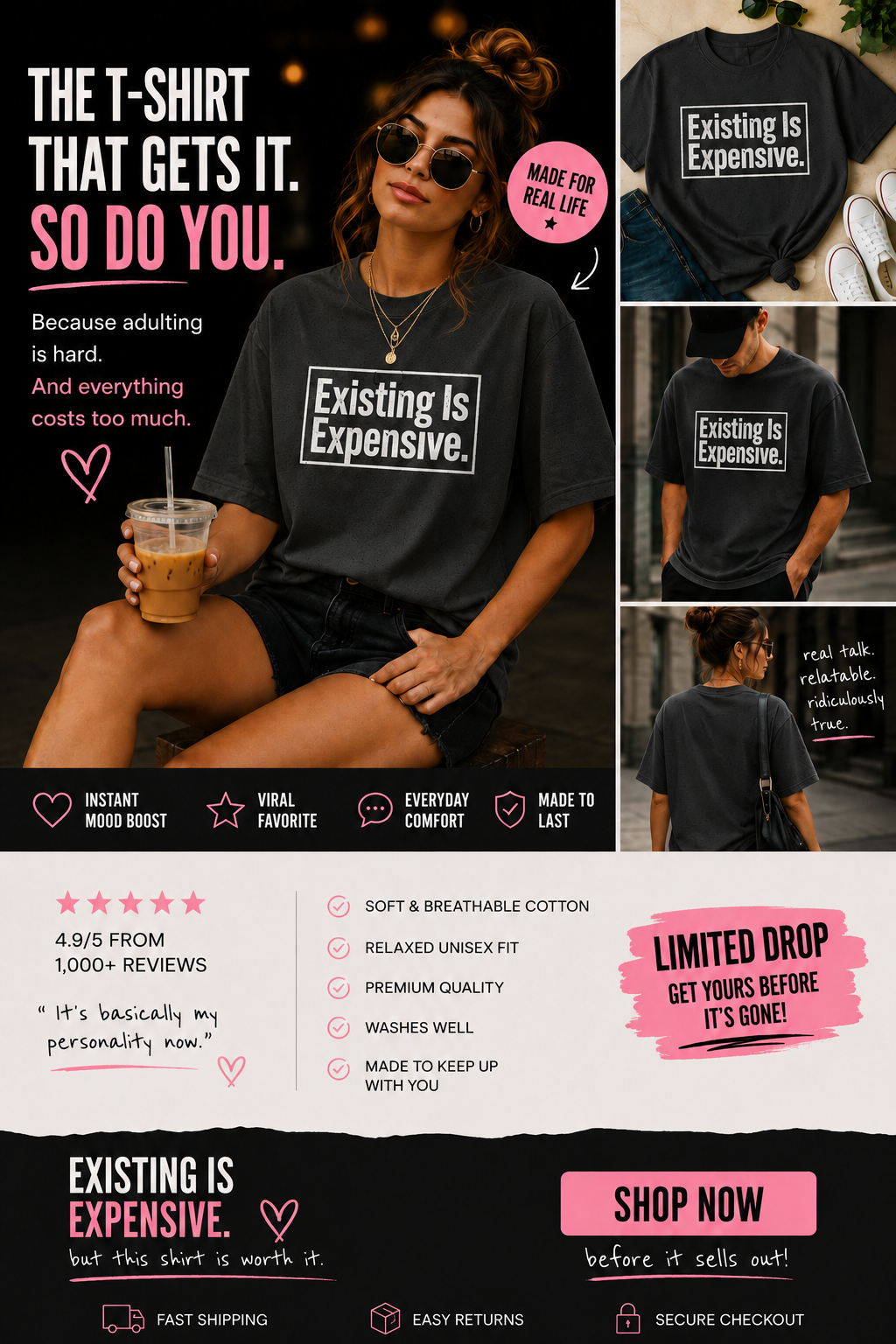 Existing Is Expensive T-Shirt