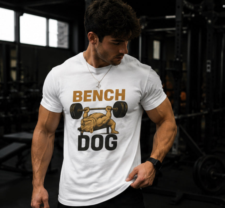 Bench Press Dog T-Shirt