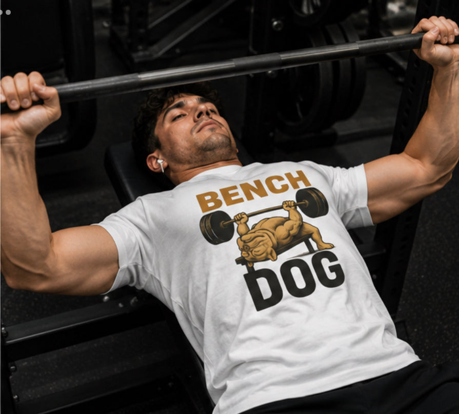 Bench Press Dog T-Shirt