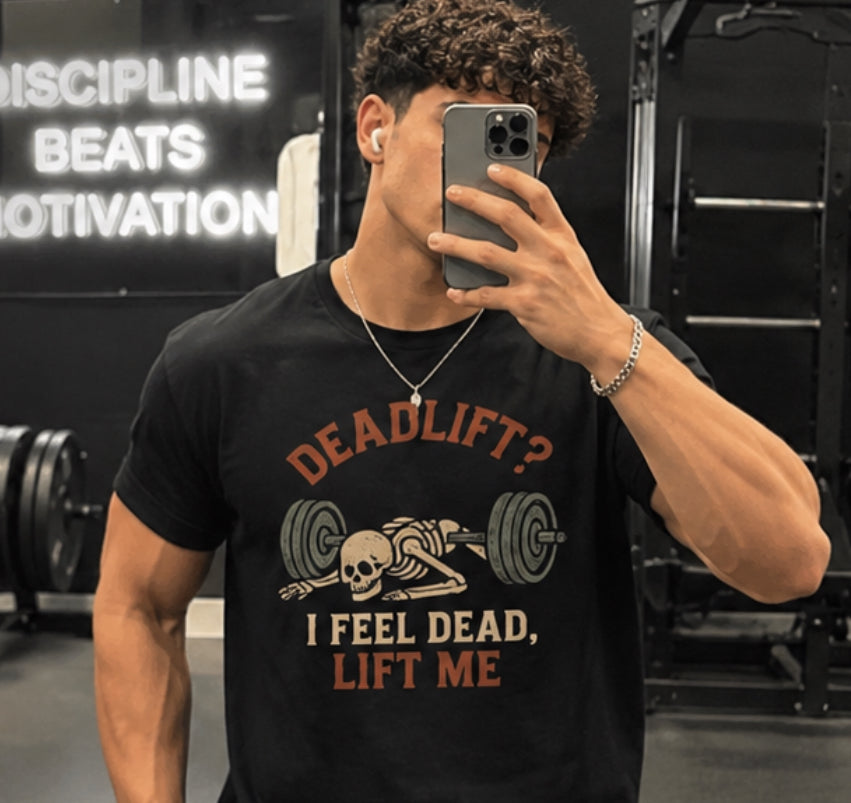 Deadlift Skeleton Meme T-Shirt