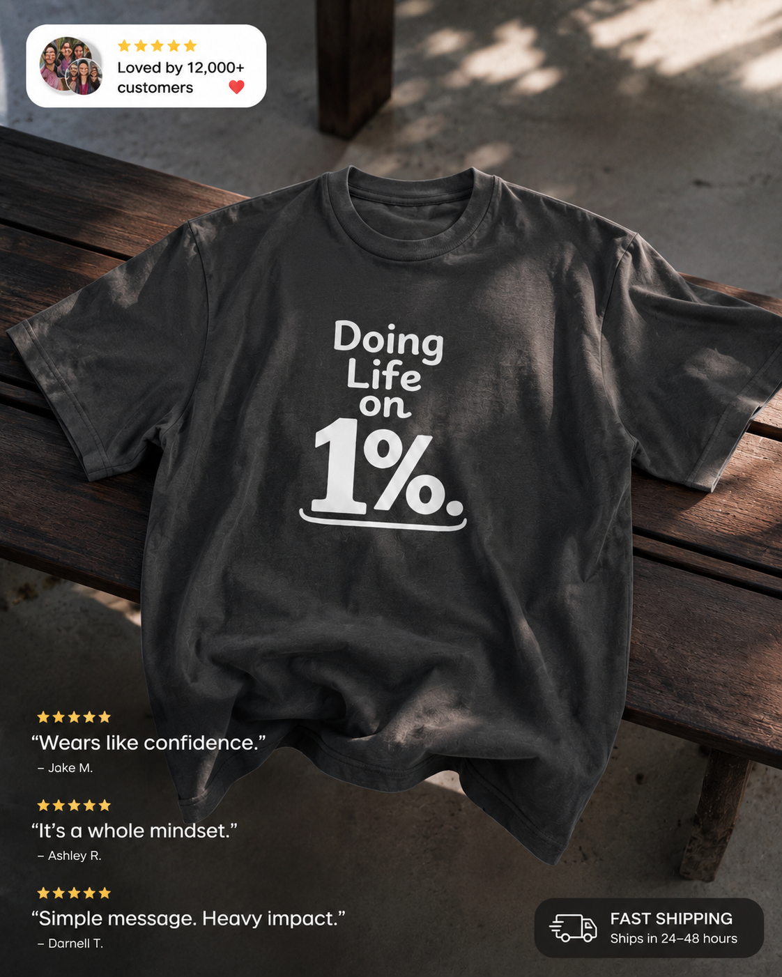 Doing Life on 1% T-Shirt