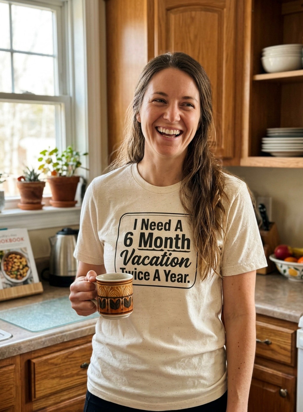 "I Need A 6 Month Vacation Twice A Year" T-Shirt