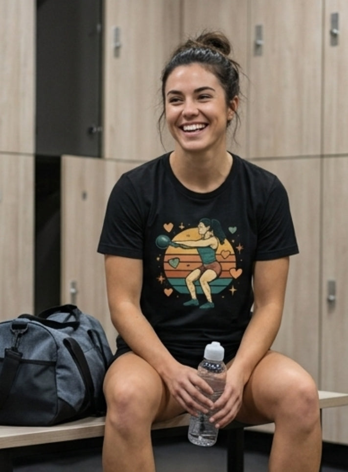 Kettlebell Workout Portrait T-Shirt