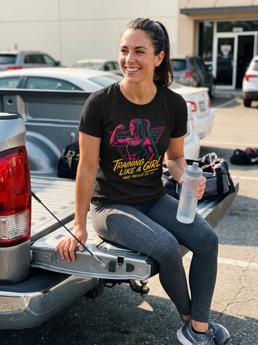 Neon Female Bodybuilder T-Shirt