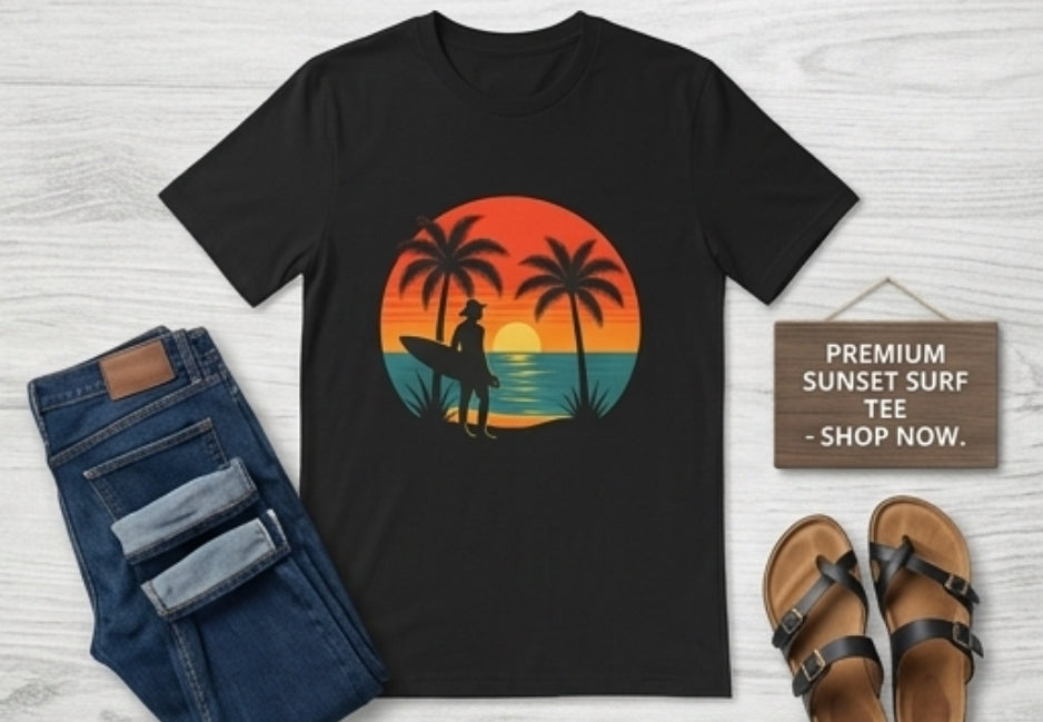 Surfer at Sunset T-Shirt