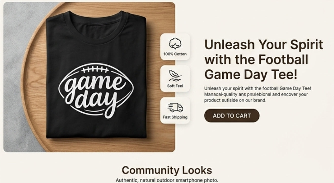 Game Day Football T-Shirt