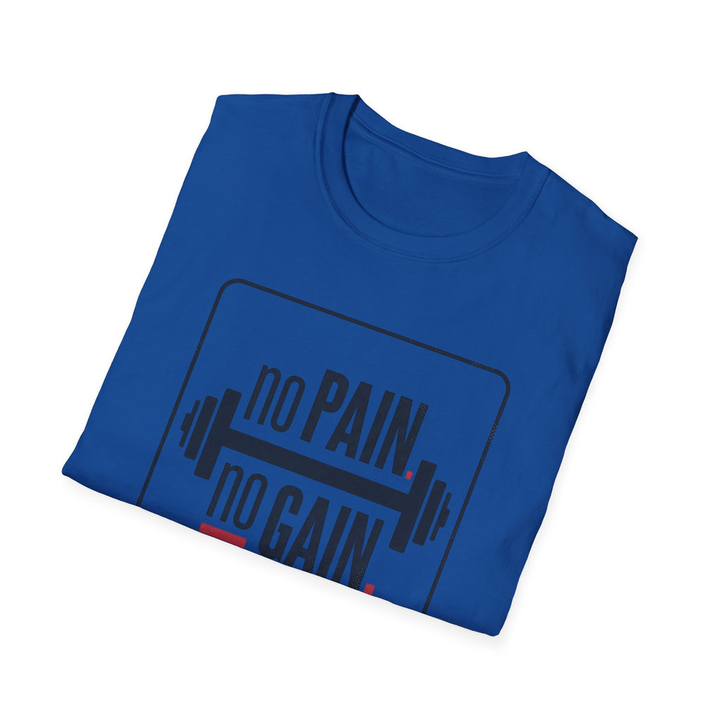 No Pain No Gain Barbell T-Shirt — Motivational Gym Fitness Tee