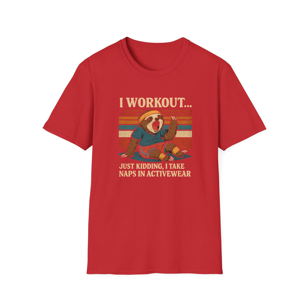 Napping Bear in Activewear T-Shirt