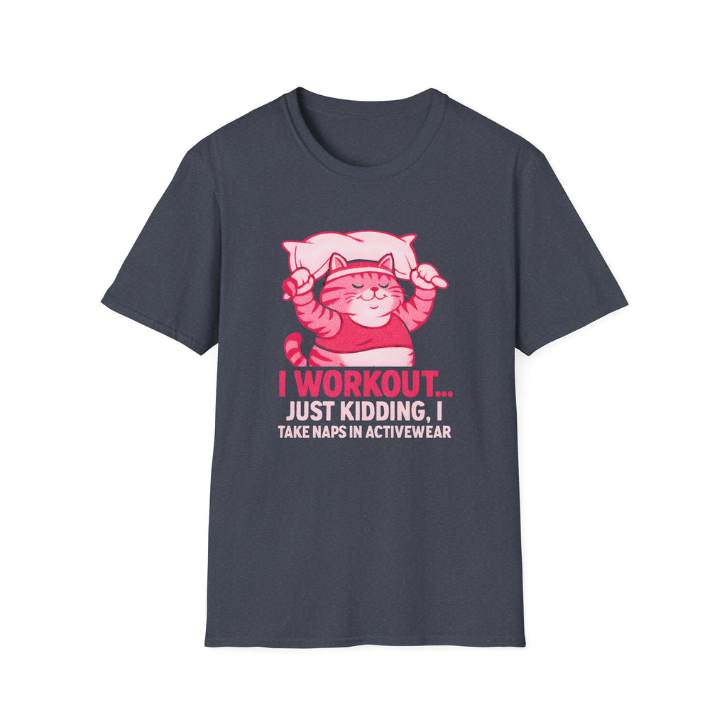 Napping Cat in Activewear T-Shirt