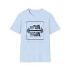 No Pain No Gain Barbell T-Shirt — Motivational Gym Fitness Tee