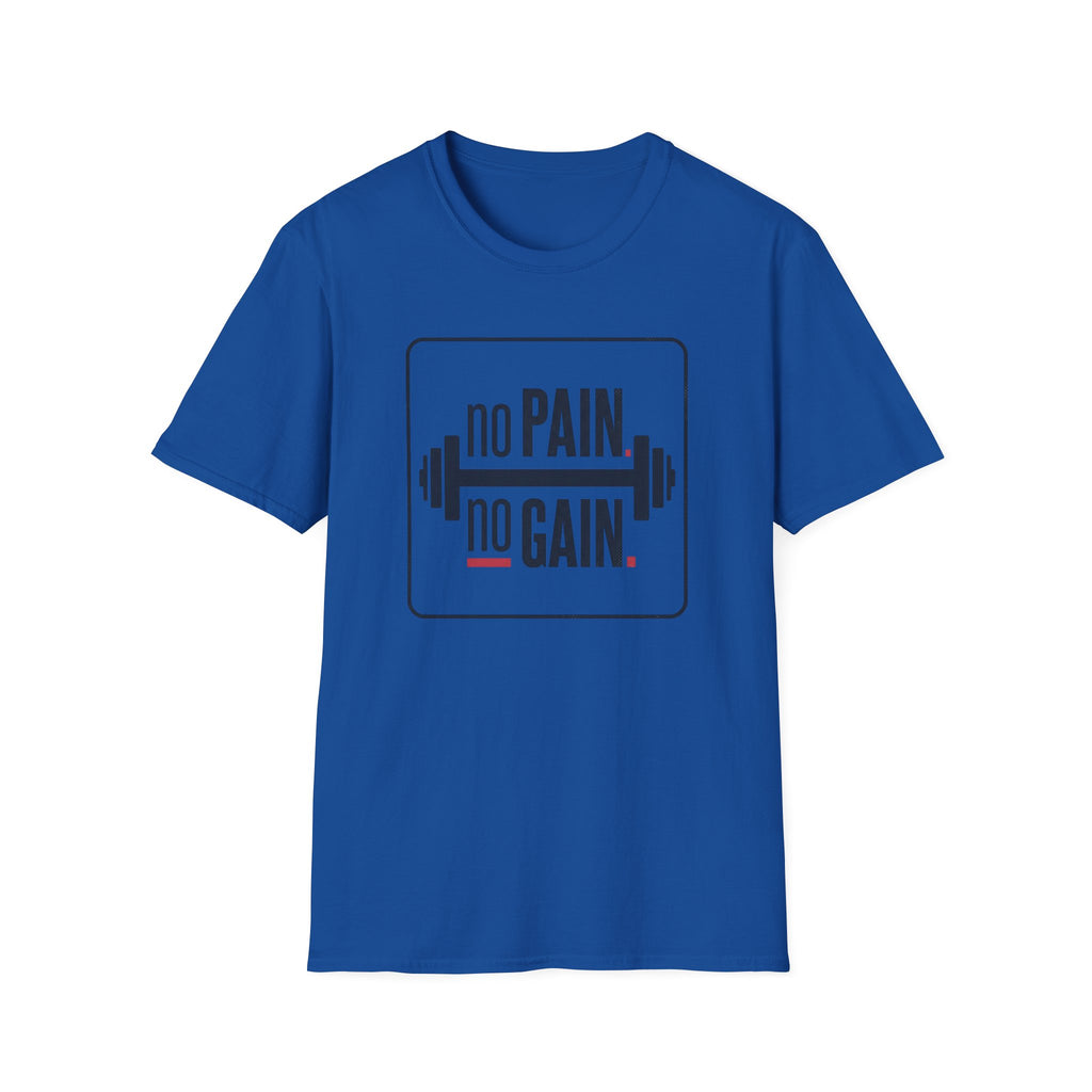 No Pain No Gain Barbell T-Shirt — Motivational Gym Fitness Tee