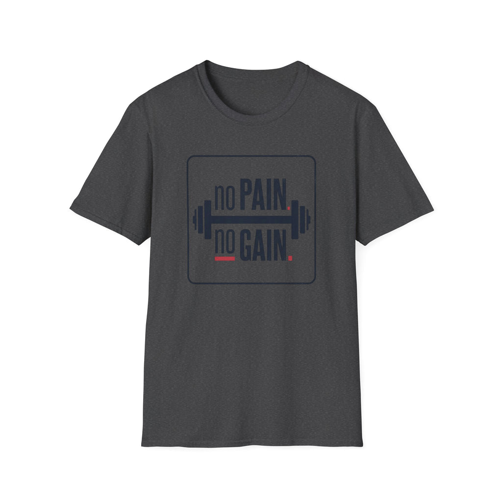 No Pain No Gain Barbell T-Shirt — Motivational Gym Fitness Tee