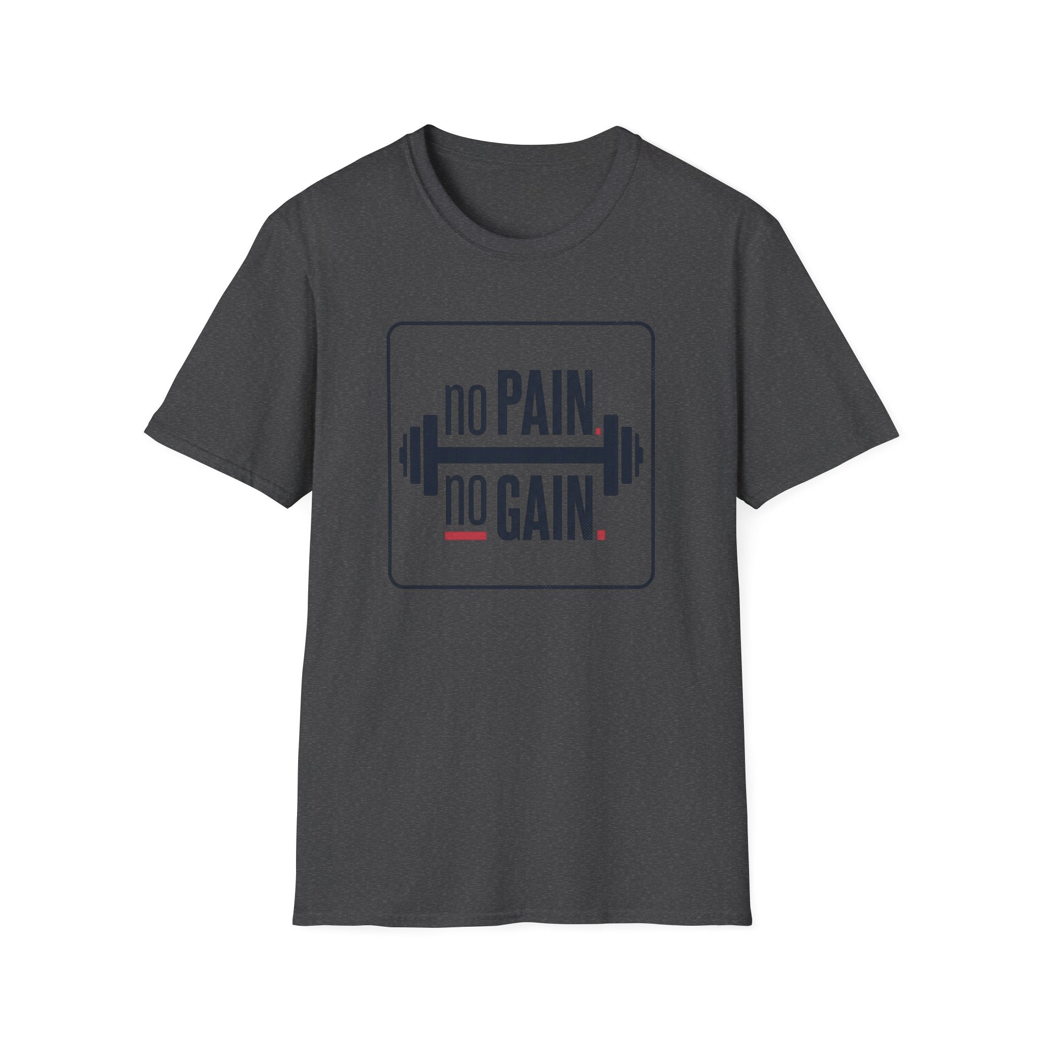 No Pain No Gain Barbell T-Shirt — Motivational Gym Fitness Tee