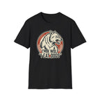 Wolf Graphic T-Shirt — Retro 'I'm a Wolf I Eat Dogs' Novelty Tee