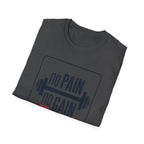 No Pain No Gain Barbell T-Shirt — Motivational Gym Fitness Tee