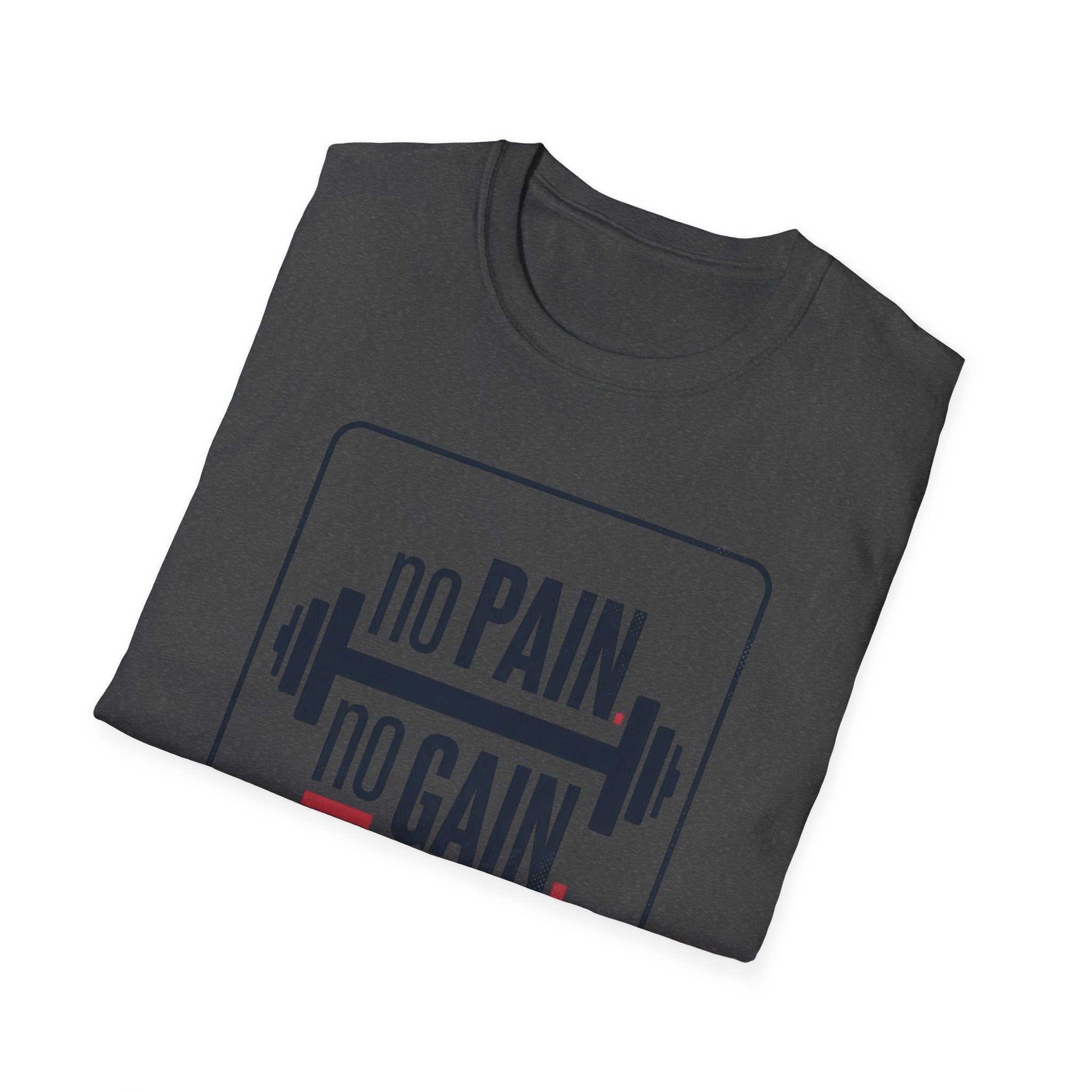 No Pain No Gain Barbell T-Shirt — Motivational Gym Fitness Tee