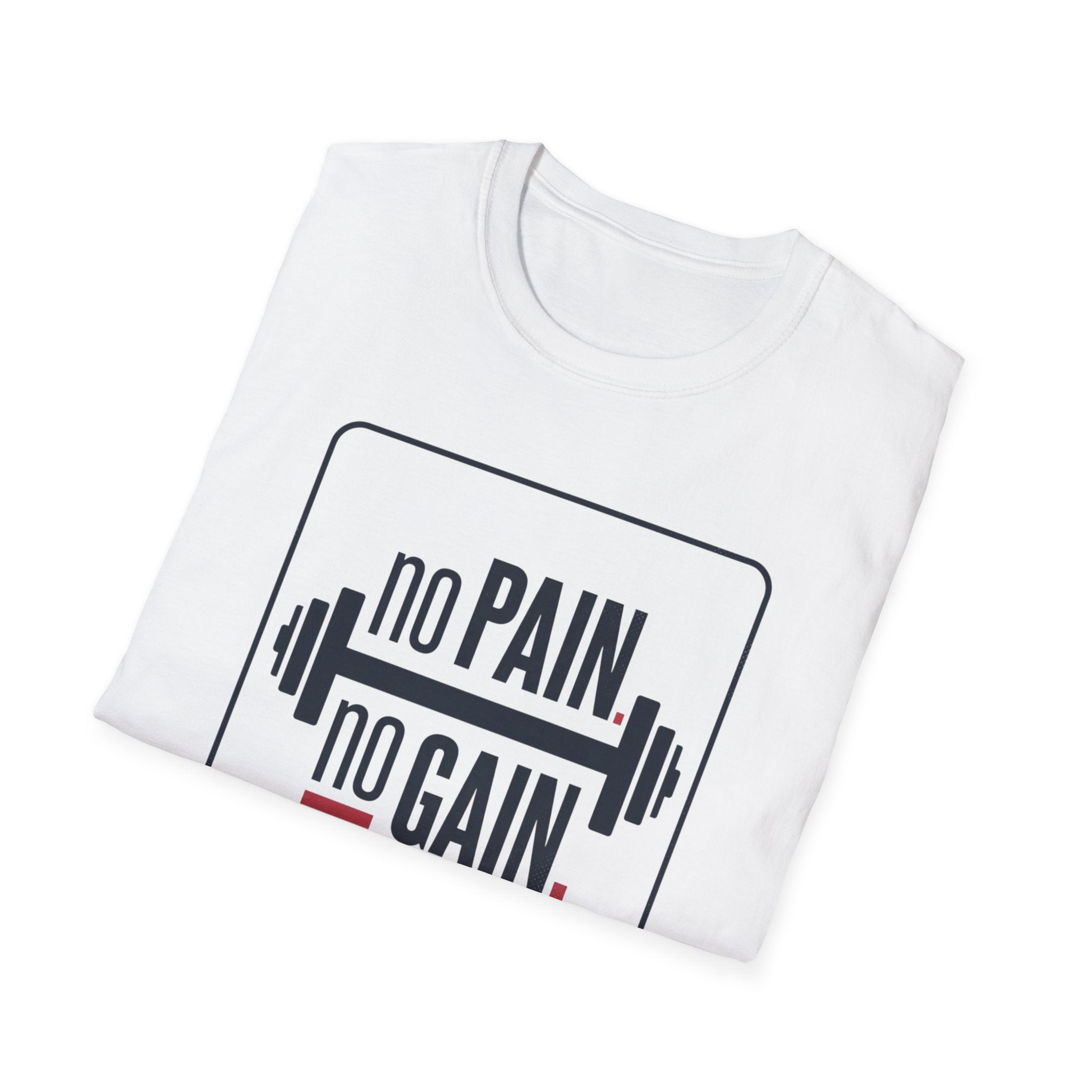 No Pain No Gain Barbell T-Shirt — Motivational Gym Fitness Tee