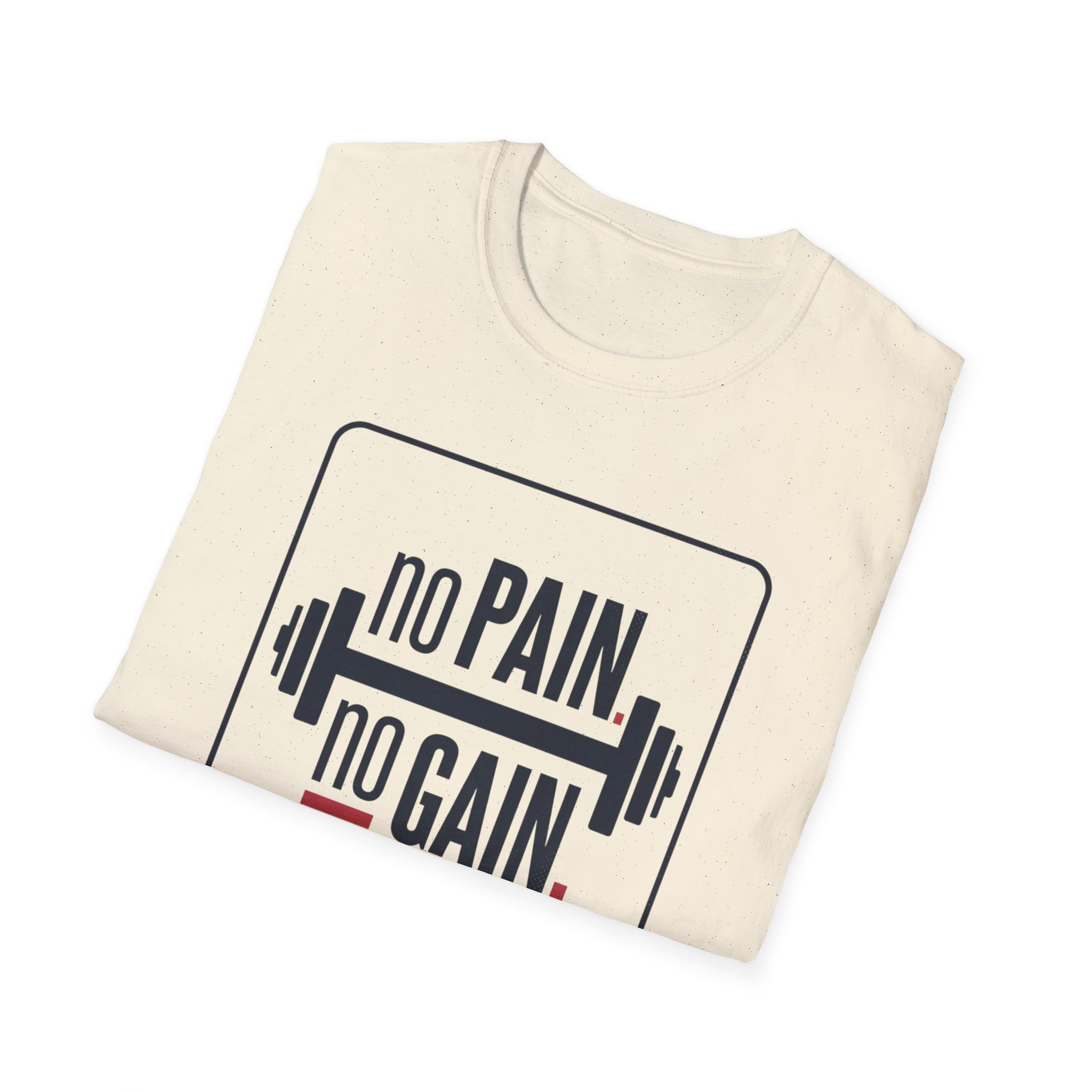No Pain No Gain Barbell T-Shirt — Motivational Gym Fitness Tee